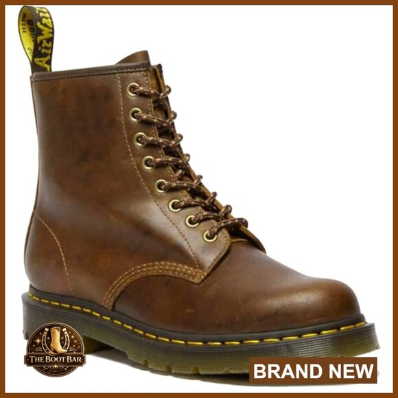 Unisex 8-Eye Combat Boots Slip Resistant Leather Work Boots
